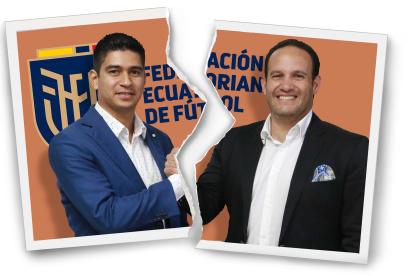 La telenovela entre Jaime Estrada (i) y Francisco Egas sigue su curso. Los dos continúan llamándose presidente de la FEF.