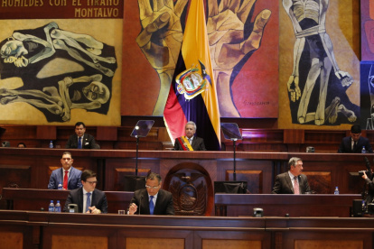 El presidente Lenín Moreno presenta su informe en la Asamblea