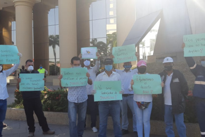 Protesta. Inmobiliar fue suprimida por el Estado, la semana pasada, en el marco de la crisis del COVID-19.