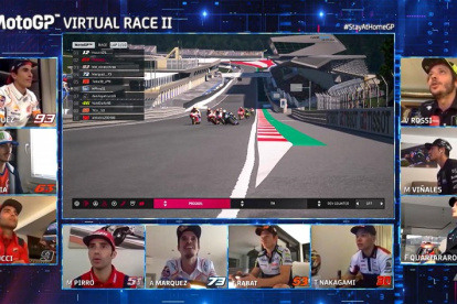 No solo motociclistas, sino también pilotos de Fórmula 1 y jugadores de fútbol han participado en las competencias virtuales.