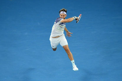 Dominic Thiem durante el Abierto de Australia de enero pasado, último Grand Slam en el que compitió.