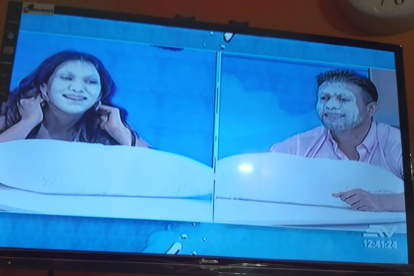 La pareja en el programa "En contacto"