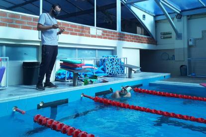 Esteban Enderica volvió a los entrenamientos normales en agua, después de una temporada dedicado solo al trabajo físico en tierra