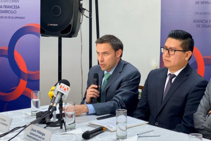 El viceministro de Economía, Estaban Ferro (izquierda), fue quien mantuvo la reunión virtual con los inversionistas.