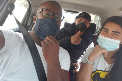 El boxeador Roger Guerrero empezó con su nueva faceta laboral.