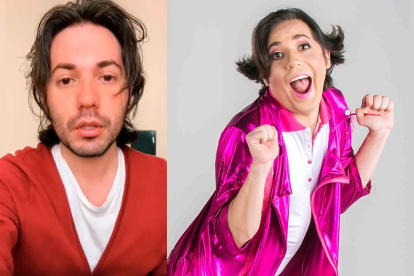 Víctor Arauz caracterizado como La Michy