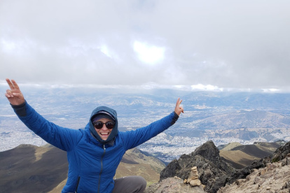 La montañista Carla Pérez volvió al Rucu Pichincha.