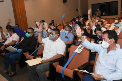 Los consejeros provinciales, en más reciente sesión de Consejo en la que algunos manifestaron su apoyo al prefecto Morales.