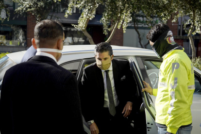 Fernando Balda a su llega a la Corte de Justicia el pasado lunes para la audiencia.