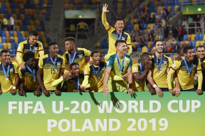 Los tricolores festejaron por todo lo alto la medalla de bronce. El mayor logro en la historia de selecciones de fútbol en torneos FIFA