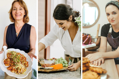 Pilar Woloszyn, Pamela Dávila y María José Noboa en sus fotos promocionales de redes sociales.