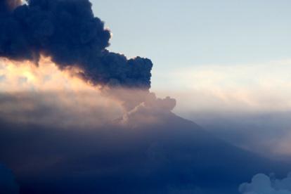 El volcán Sangay registró actividad el pasado 11 de junio.
