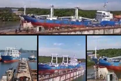 El barco colisionó el martes 16 de junio.