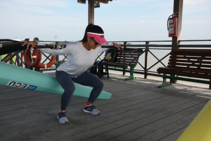 Stefanie Perdomo, integrante del PAR en la categoría Avanzado, percibe $ 1.200. Sus haberes están pagados hasta marzo