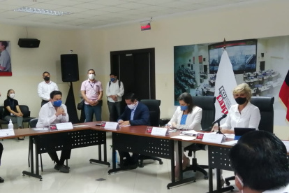 Cita. Viteri participa la mañana de hoy en la reunión del COE Nacional, en Samborondón.