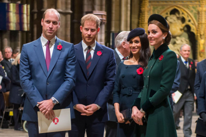 Guillermo, Harry, Meghan y Kate.