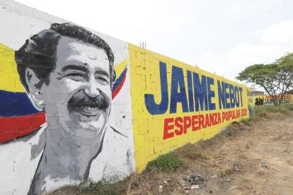Promoción. Aún no se ha confirmado su candidatura, pero ya hay propaganda y eslogan para Jaime Nebot.