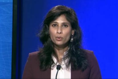 Gita Gopinath, consejera Económica y directora del Departamento de Estudios del Fondo Monetario Internacional (FMI), dio las cifras este 24 de junio de 2020.