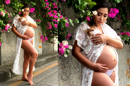 Karen se encuentra en el octavo mes de embarazo.