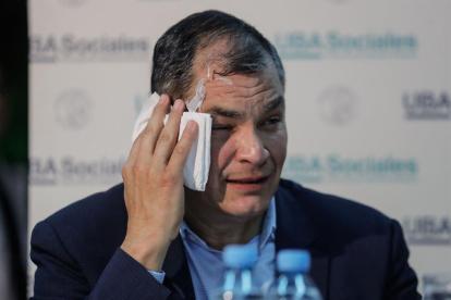 Rafael Correa, durante una visita a Argentina para la toma de mando de Alberto Fernández.