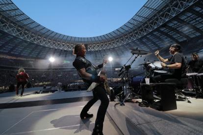 Metallica, en un concierto en Rusia.
