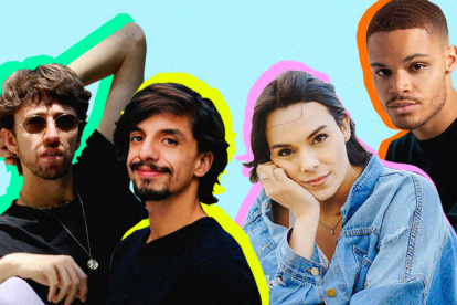 Esteman, Jorge Caballero, Doménica Menessini y Hansel Green.