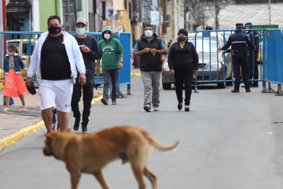 Los ciudadanos toman precauciones al momento de salir a hacer sus compras.