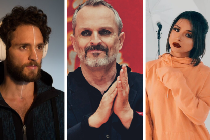 Christopher von Uckermann, Miguel Bosé, Grecia Recinos.