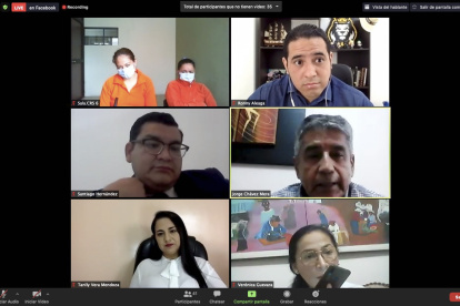 Sesión. La Comisión Multipartidista recibió la denuncia de Jorge Chávez.de la Comisión Anticorrupción de Manabí