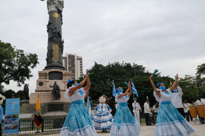Acto. Se realizó en los exteriores del parque Centenario, en el centro de Guayaquil.