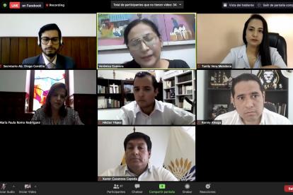 La ministra de Gobierno, María Paula Romo compareció ante la Comisión Multipartidista que investiga a Daniel Mendoza