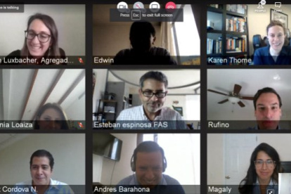 Delegaciones del ministerio de Ganadería y de Producción acudieron a la cita virtual.