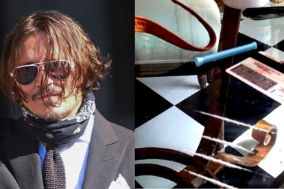 Johnny Depp admitió que consume drogas. A la derecha, una foto que su exesposa Amber Heard dio a conocer.