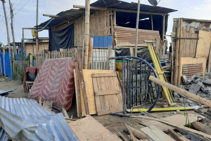 Un aspecto de cómo quedó una casa habitada luego de la intervención.