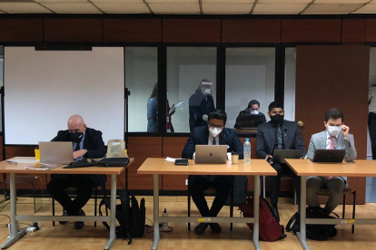 Stalin Oviedo, defensor de Pablo Romero, durante el último día de juicio por el secuestro de Fernando Balda