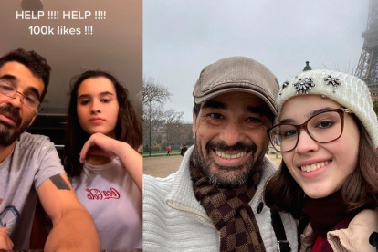 Jorge Cassis junto a su hija Paublova