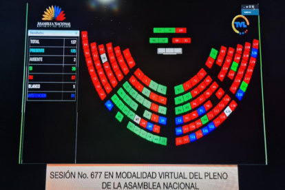 Votación por María Paula Romo: 36 votos afirmativos, 87 negativos, 1 blanco y 11 abstenciones.