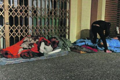 Personas en situación de calle, en Quito.