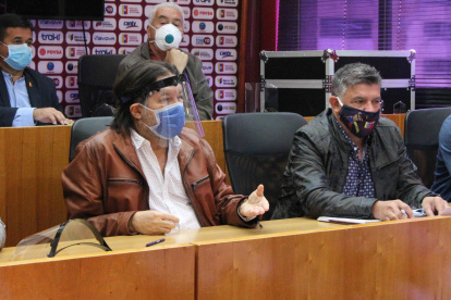 El presidente de la Federación Venezolana de Fútbol,  Jesús Berardinelli, en una de las últimas sesiones de su Comité Ejecutivo. Fue detenido en Yarucay, de donde es oriundo