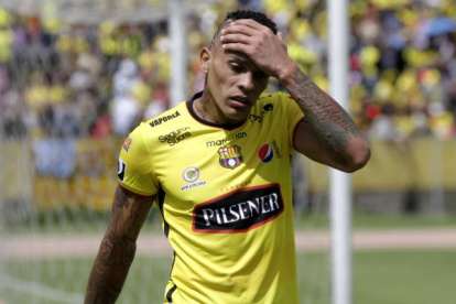 Jonathan Álvez, delantero de Barcelona, no estuvo en el duelo amistoso ante el Guayaquil City.