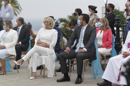 La alcaldesa de Guayaquil, en la sesión solemne del 25 de julio.