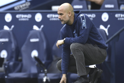 Pep Guardiola considera muy difícil que el Kun pueda estar ante los merengues.