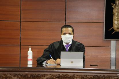 El juez Wilman Terán dirigió la audiencia de formulación de cargos para el juez de la Corte de Pichincha Henry Caliz