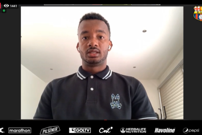Jefferson Orejuela fue presentado vía Zoom por la directiva de Barcelona.