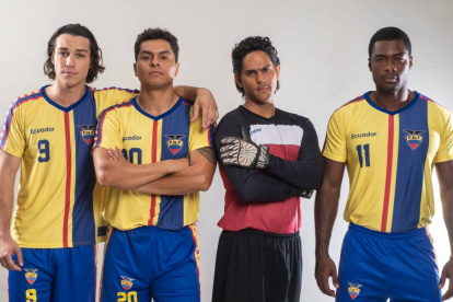 Los actores Eduardo Maruri, Francisco Arias, Ariel Zöller y Eduardo Rodríguez.