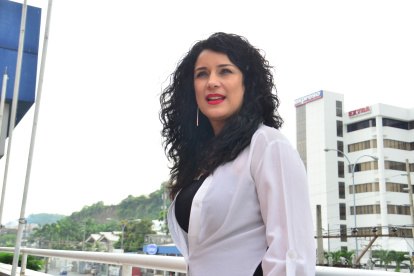 Karina en una de sus visitas a nuestra redacción.