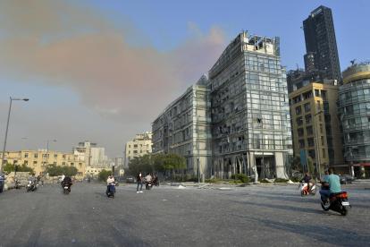 Daños provocados en viviendas de Beirut tras la explosión en el puerto de esa ciudad.