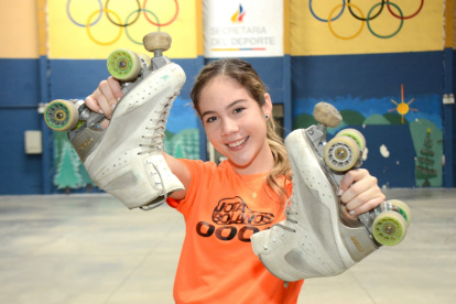 Samia Álava, la patinadora guayaquileña quiere dejar en alto el nombre del país.
