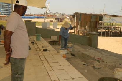 El malecón. Inició su construcción el 18 de noviembre del 2018.