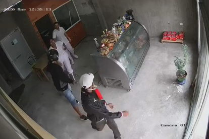 Hecho. Uno de los atracos cometidos en la península, que quedaron grabados en los video de seguridad.